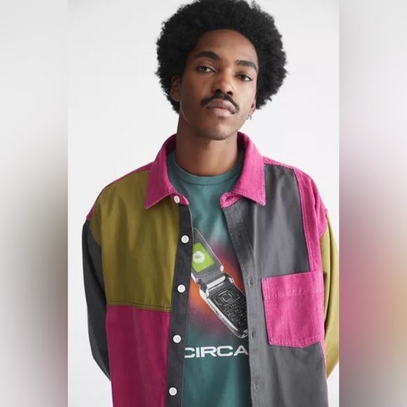 Urban Outfitters Mix Fabric Overshirt - Picture 3 of 10